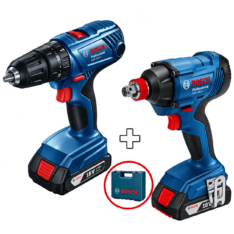 ATORN. IMP. 18V / TALADRO PERC. 18V INAL. +GSB180-LI INCL. 2BAT 2.0Ah Y CARGADOR (#GDX180-LI) – BOSCH