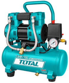 COMPRESORA DE AIRE 15 LITROS SILENCIOSA 1.5HP (#TCS1110152-5) – TOTAL