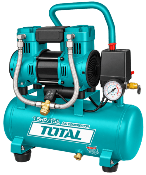 COMPRESORA DE AIRE 15 LITROS SILENCIOSA 1.5HP (#TCS1110152-5) – TOTAL