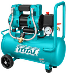 COMPRESORA DE AIRE 24 LITROS SILENCIOSA 1.5HP (#TCS1110242-5) – TOTAL