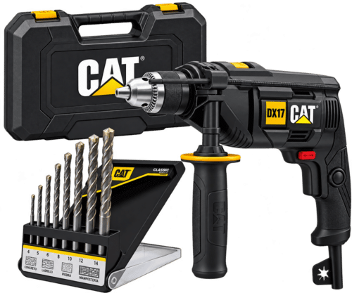 TALADRO PERCUTOR 12 750W13MM CON MALETIN + JUEGO DE BROCA 8PZAS CTPDX17 – CAT PR 01936