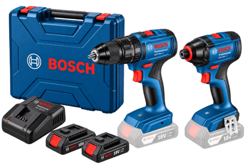 TALADRO PERCUTOR (GSB 185-LI) 50NM + ATORNILLADOR DE IMPACTO (GDR18V-215) C 2 BAT. 2.0AH + CARGADOR – BOSCH