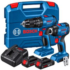 TALADRO PERCUTOR (#GSB 185-LI) 50NM + LLAVE DE IMPACTO (#GDR18V-200) 200NM + BATERIA + CARGADOR – BOSCH