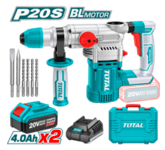 ROTOMARTILLO PLUS PESADO 20V C/ACOPLE EN MALETA INDUSTRIAL (#TRHLI202882) – TOTAL