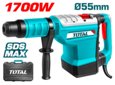 ROTOMARTILLO SDS-MAX 55MM 1700W 100-220RPM 1750-2150BPM 5-19J MALETIN INDUSTRIAL #TH117556 – TOTAL